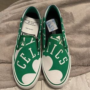 NWT Boston Celtics NBALab slip ons